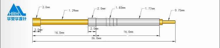 PH-3M3、 PH系列探針、探針尺寸、測試探針圖片、三尖探針圖片、頂針圖片、彈簧探針圖片
